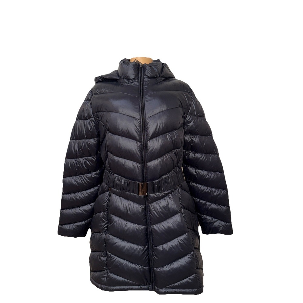 Calvin Klein Jacket Womens Sorona Aura Puffer Hood Coat, Pockets, Size XL‎ Black